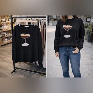 Black Women's Expresso Martini Sweater